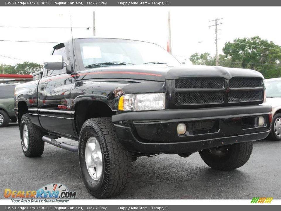 1996 Dodge Ram 1500 SLT Regular Cab 4x4 Black / Gray Photo #6