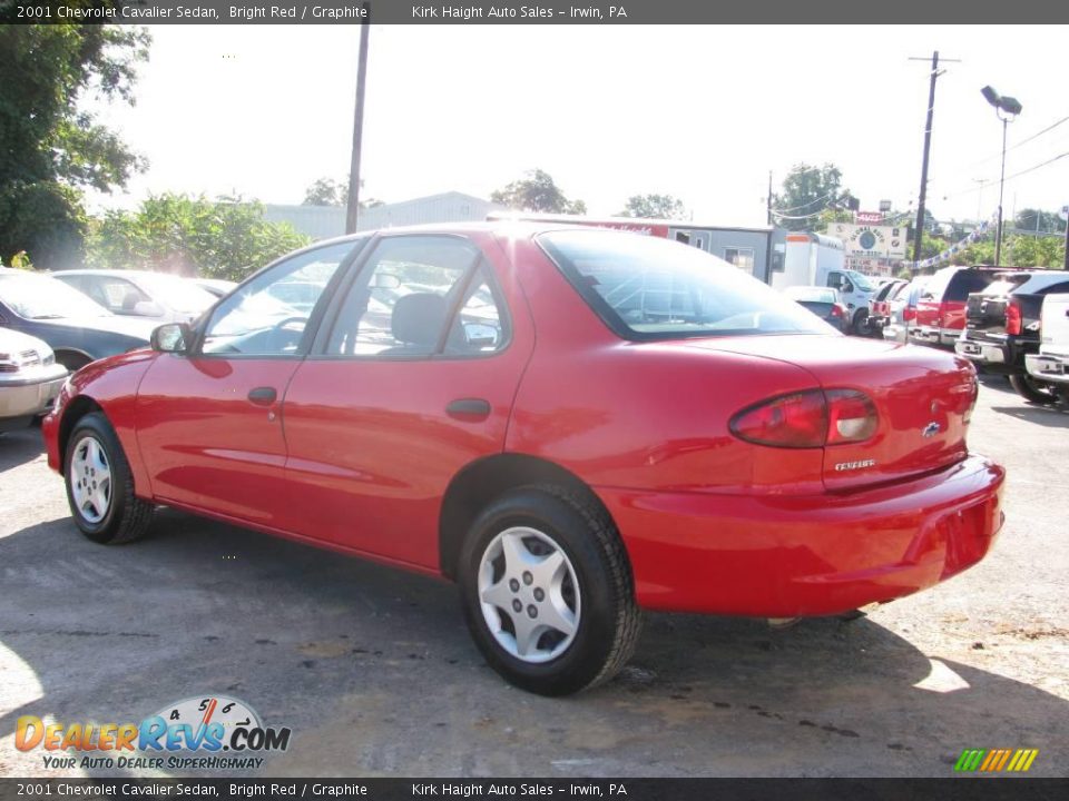 2001 Chevrolet Cavalier Sedan Bright Red / Graphite Photo #12