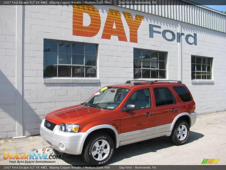 2007 Ford Escape XLT V6 4WD Blazing Copper Metallic / Medium/Dark Flint Photo #1