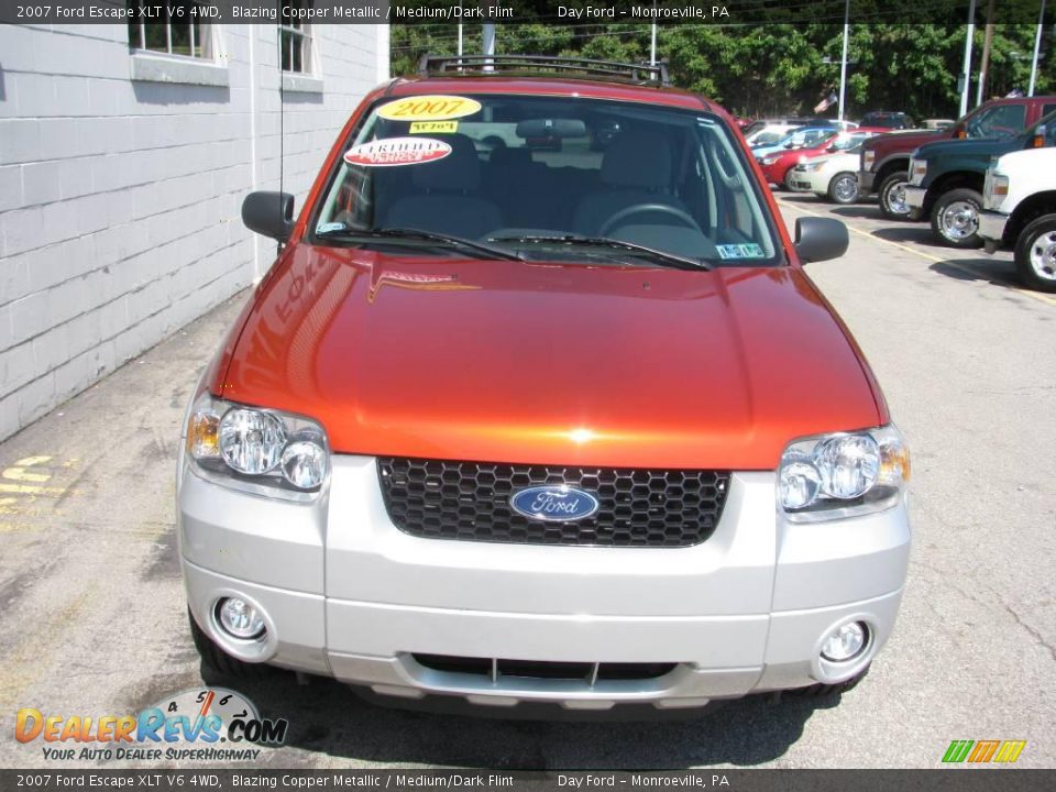 2007 Ford Escape XLT V6 4WD Blazing Copper Metallic / Medium/Dark Flint Photo #4