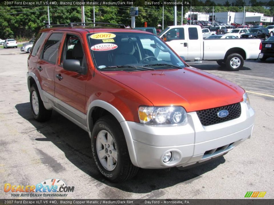 2007 Ford Escape XLT V6 4WD Blazing Copper Metallic / Medium/Dark Flint Photo #5