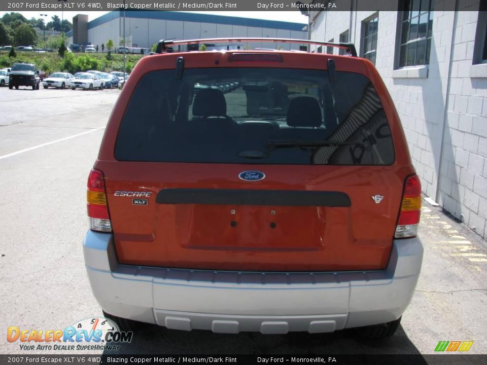 2007 Ford Escape XLT V6 4WD Blazing Copper Metallic / Medium/Dark Flint Photo #7