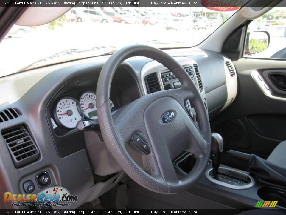 2007 Ford Escape XLT V6 4WD Blazing Copper Metallic / Medium/Dark Flint Photo #11