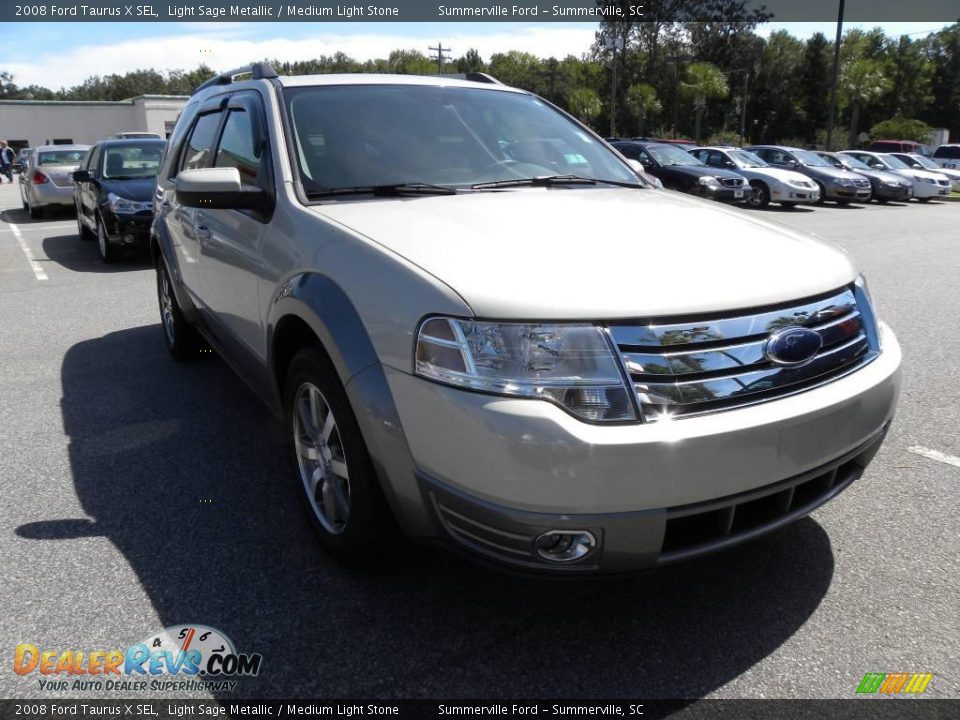 2008 Ford Taurus X SEL Light Sage Metallic / Medium Light Stone Photo #1