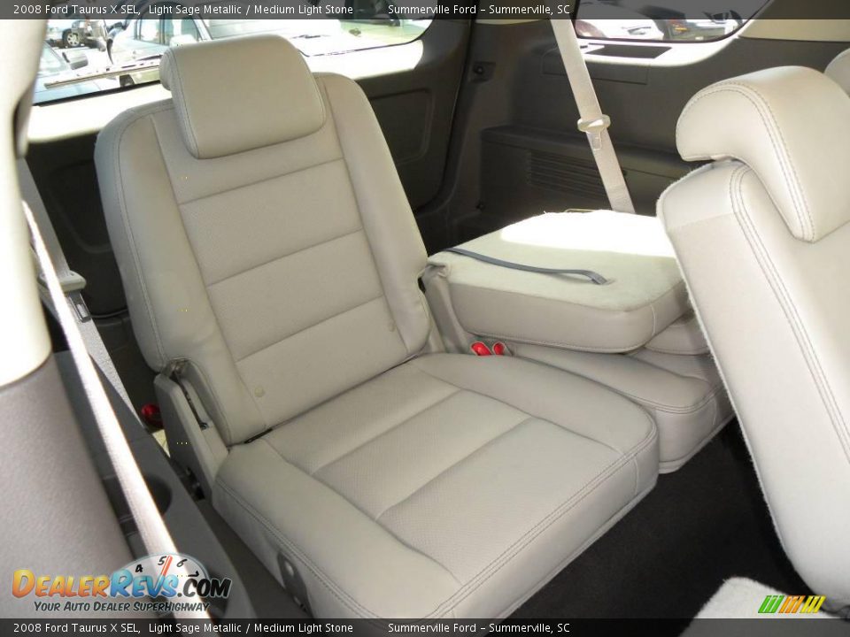 2008 Ford Taurus X SEL Light Sage Metallic / Medium Light Stone Photo #12