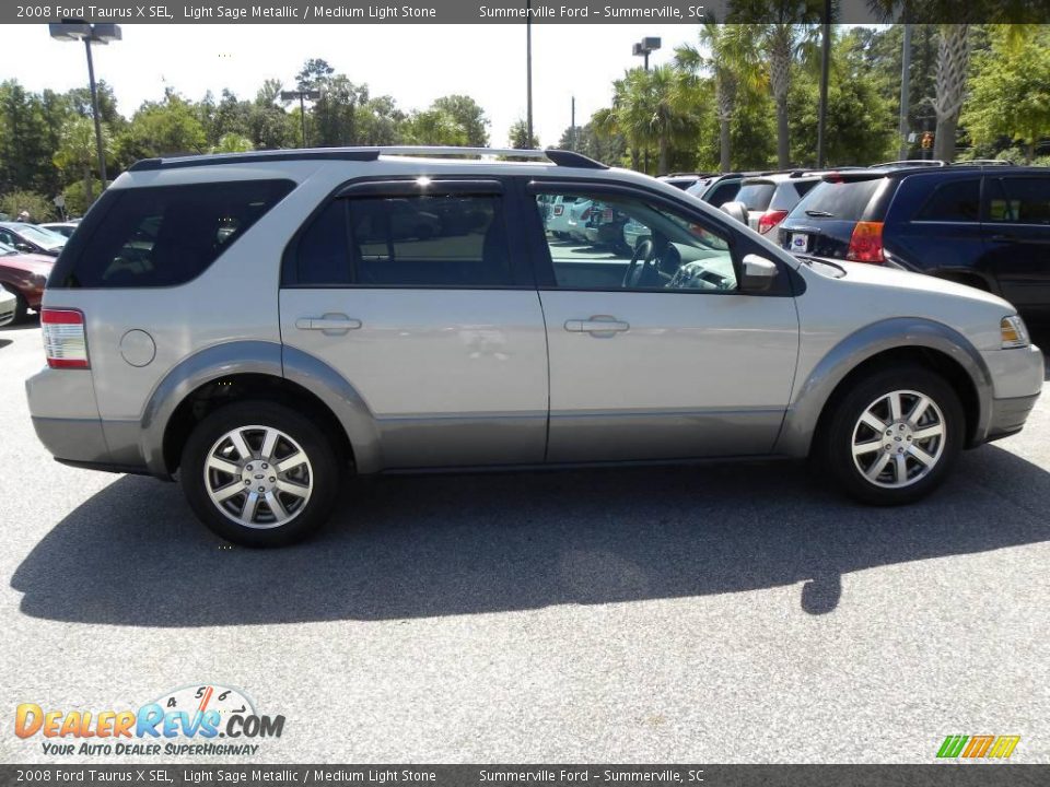 2008 Ford Taurus X SEL Light Sage Metallic / Medium Light Stone Photo #13