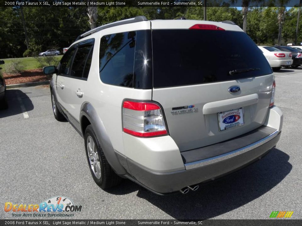2008 Ford Taurus X SEL Light Sage Metallic / Medium Light Stone Photo #16
