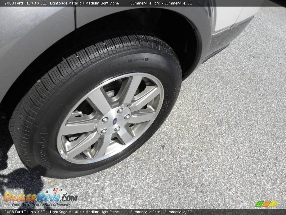 2008 Ford Taurus X SEL Light Sage Metallic / Medium Light Stone Photo #17