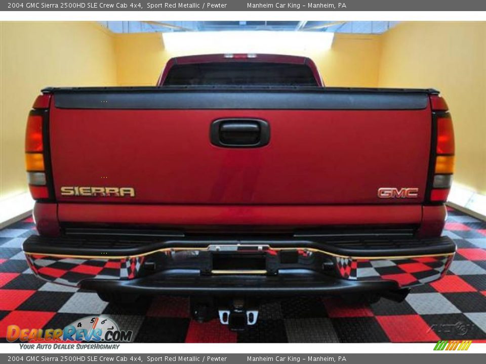 2004 GMC Sierra 2500HD SLE Crew Cab 4x4 Sport Red Metallic / Pewter Photo #5