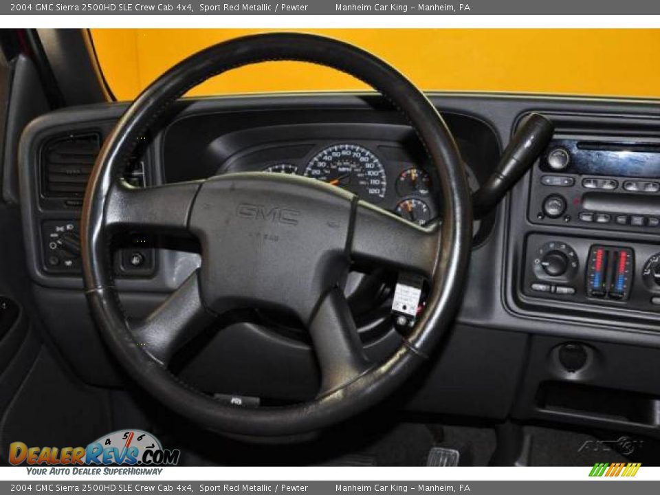 2004 GMC Sierra 2500HD SLE Crew Cab 4x4 Sport Red Metallic / Pewter Photo #7