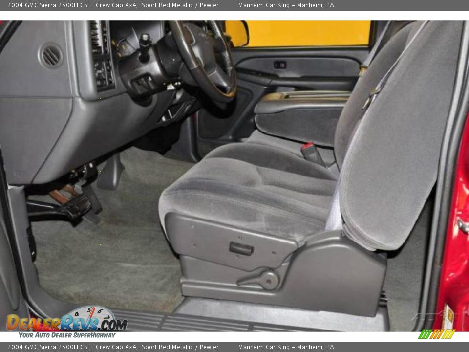 2004 GMC Sierra 2500HD SLE Crew Cab 4x4 Sport Red Metallic / Pewter Photo #8