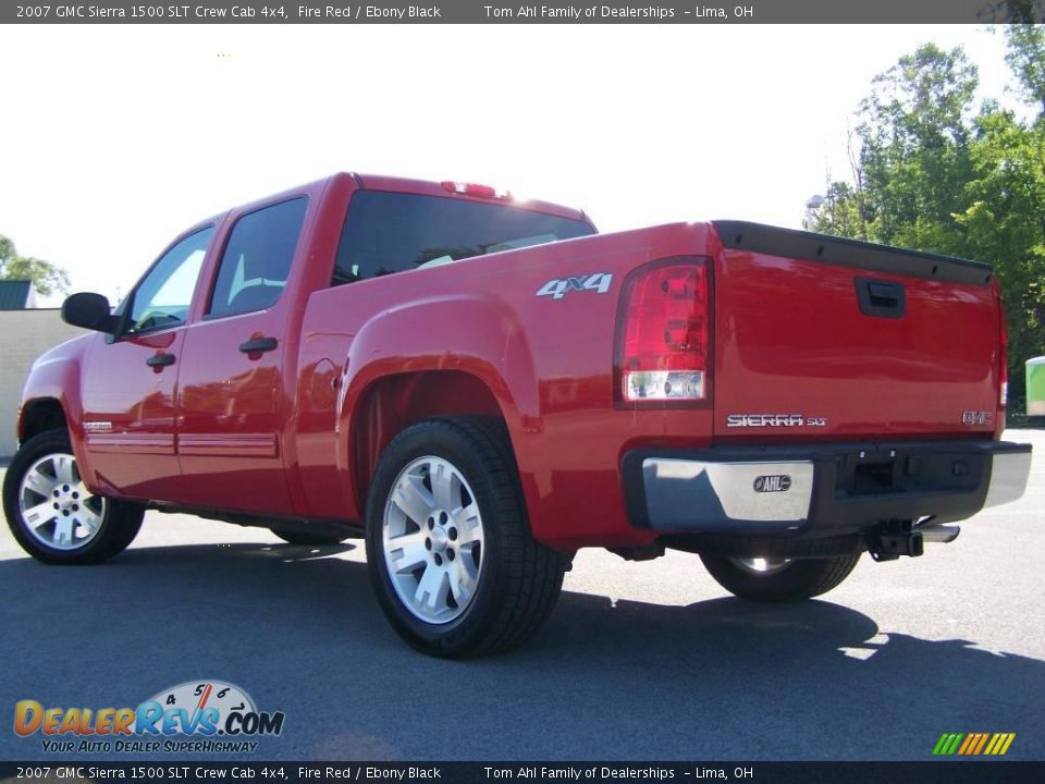 2007 GMC Sierra 1500 SLT Crew Cab 4x4 Fire Red / Ebony Black Photo #4