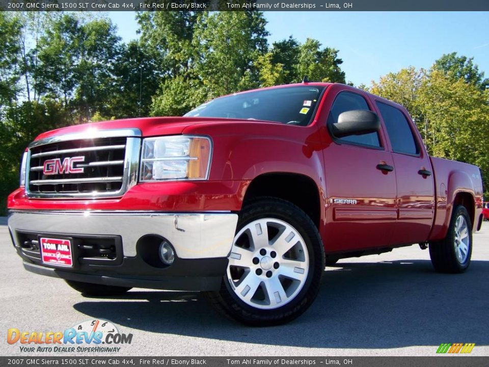 2007 GMC Sierra 1500 SLT Crew Cab 4x4 Fire Red / Ebony Black Photo #5