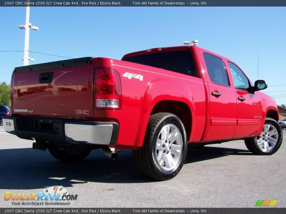 2007 GMC Sierra 1500 SLT Crew Cab 4x4 Fire Red / Ebony Black Photo #7