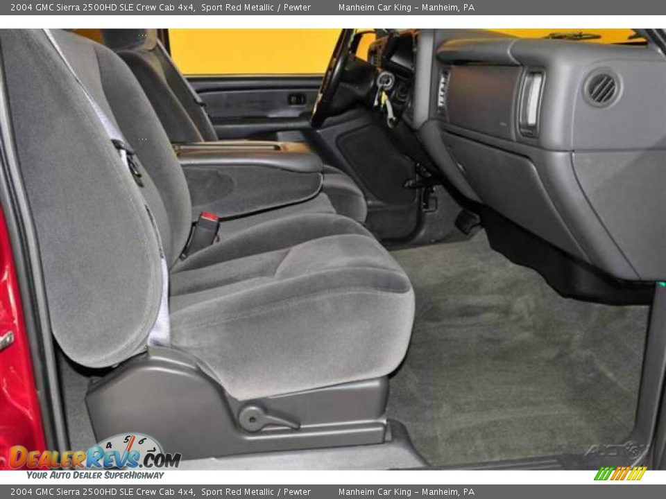 2004 GMC Sierra 2500HD SLE Crew Cab 4x4 Sport Red Metallic / Pewter Photo #17