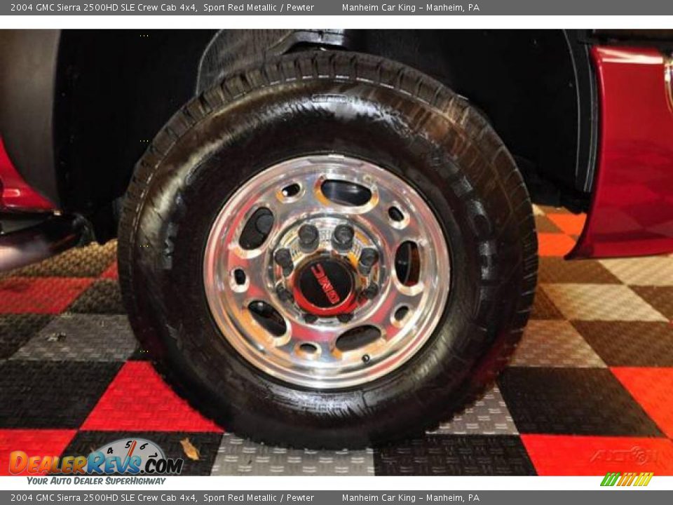 2004 GMC Sierra 2500HD SLE Crew Cab 4x4 Sport Red Metallic / Pewter Photo #18