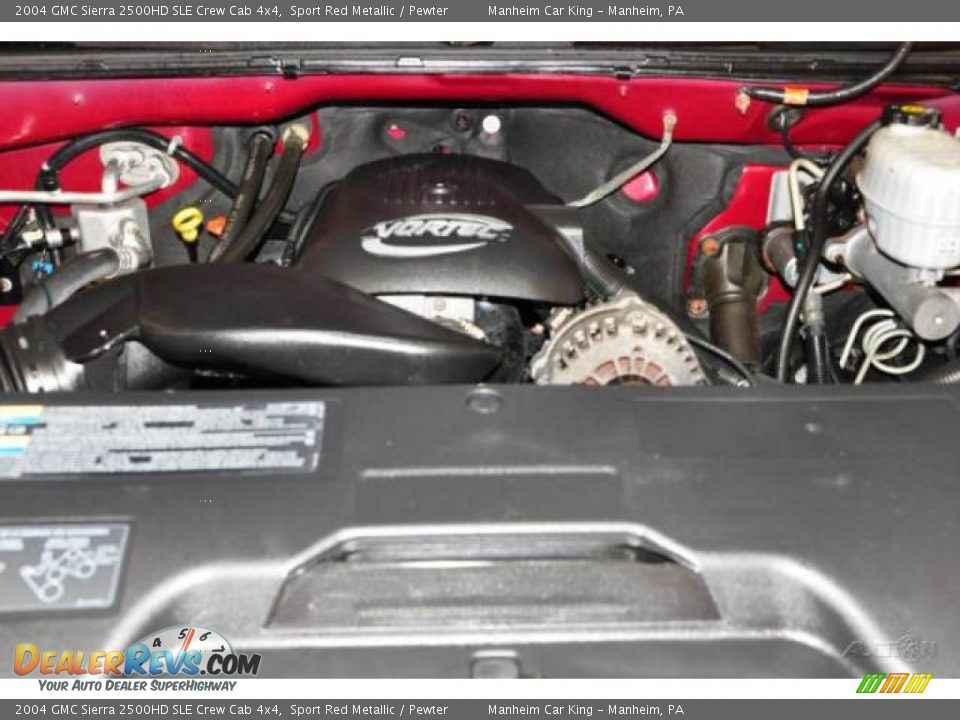 2004 GMC Sierra 2500HD SLE Crew Cab 4x4 Sport Red Metallic / Pewter Photo #19