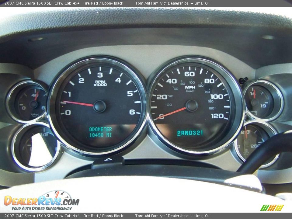 2007 GMC Sierra 1500 SLT Crew Cab 4x4 Fire Red / Ebony Black Photo #15