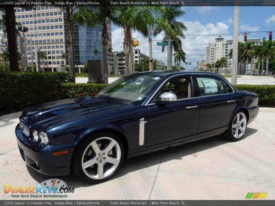 2009 Jaguar XJ Vanden Plas Indigo Blue / Barley/Mocha Photo #1