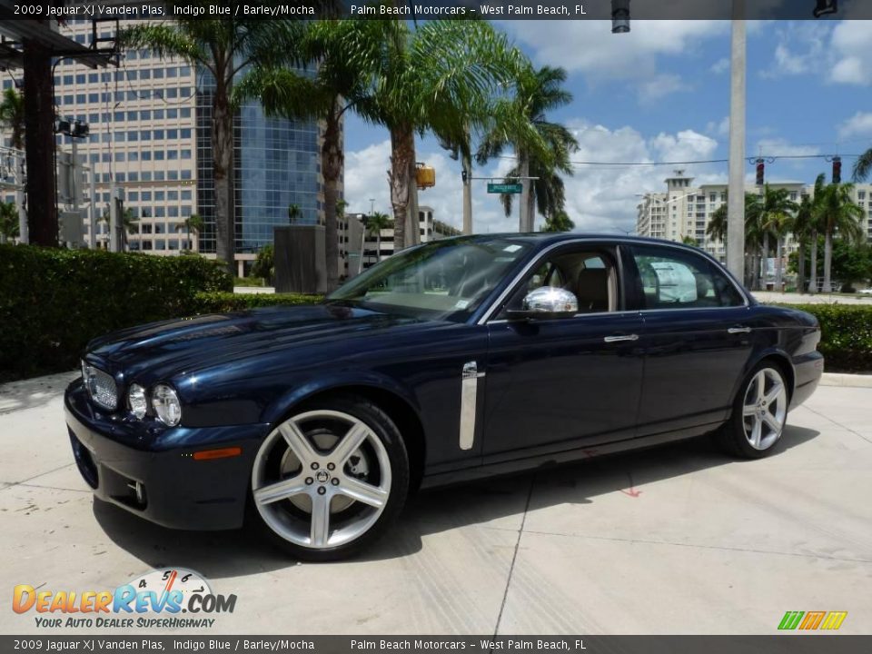 2009 Jaguar XJ Vanden Plas Indigo Blue / Barley/Mocha Photo #7