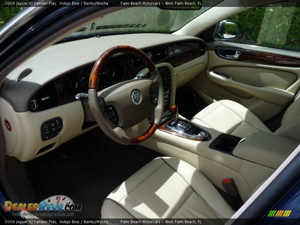 2009 Jaguar XJ Vanden Plas Indigo Blue / Barley/Mocha Photo #8