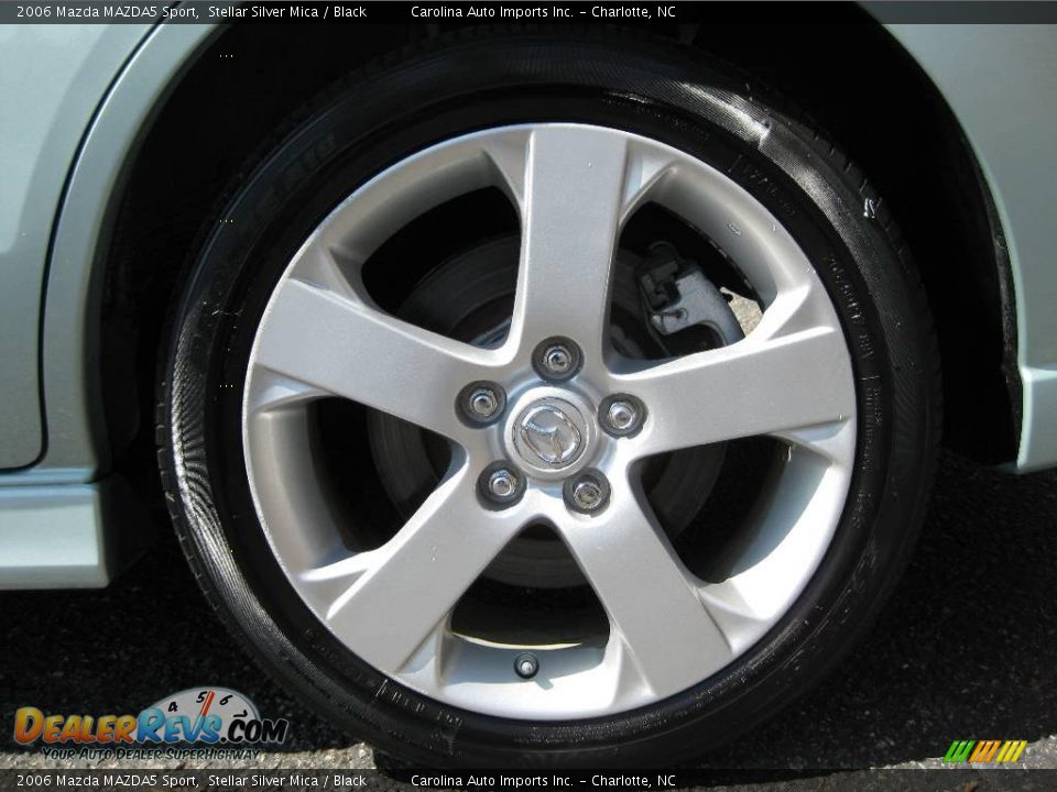 2006 Mazda MAZDA5 Sport Stellar Silver Mica / Black Photo #27