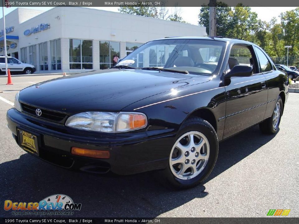 1996 Toyota Camry SE V6 Coupe Black / Beige Photo #1