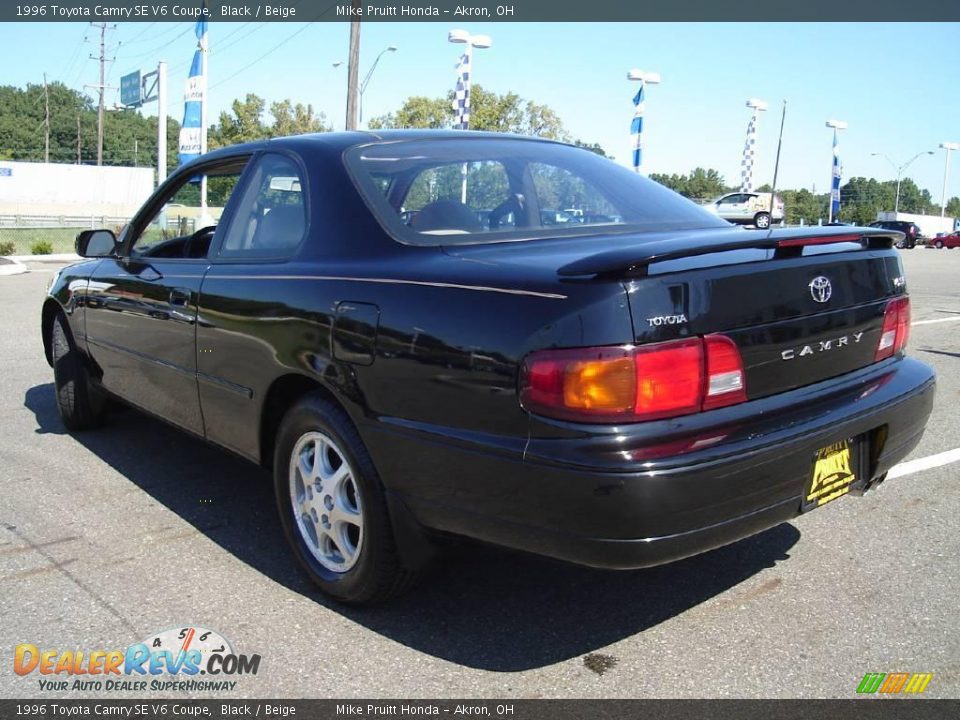 1996 Toyota Camry SE V6 Coupe Black / Beige Photo #3