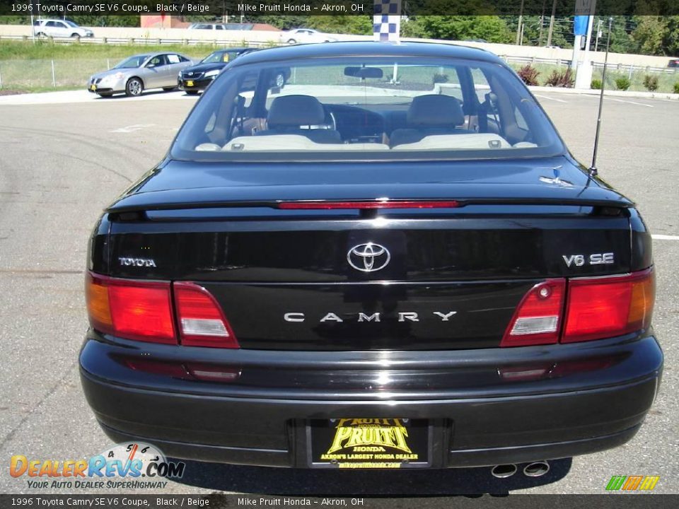 1996 Toyota Camry SE V6 Coupe Black / Beige Photo #4