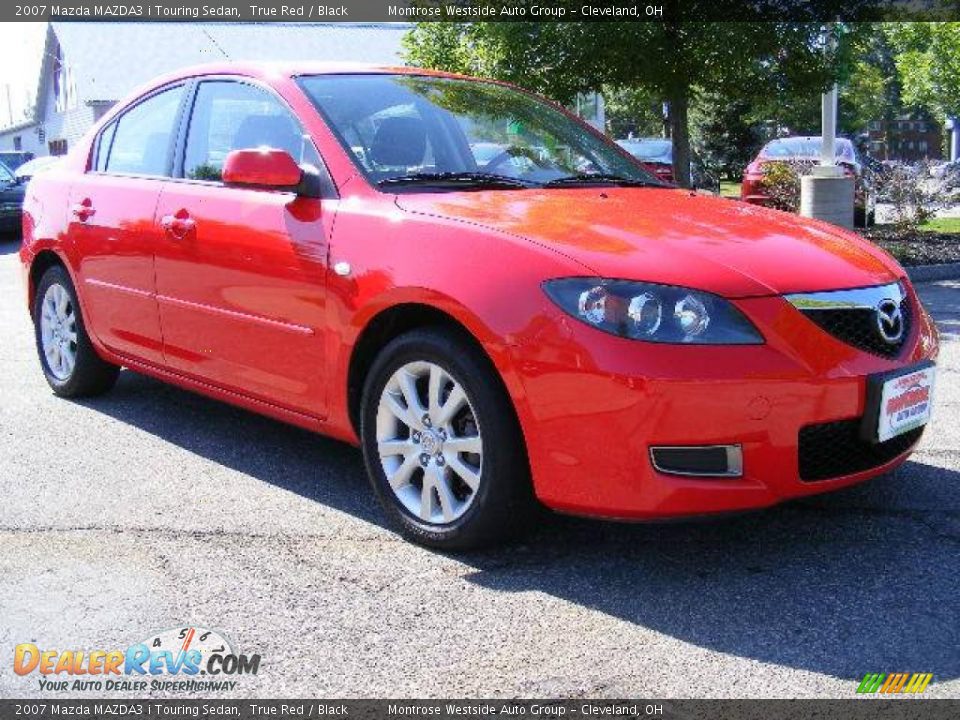 2007 Mazda MAZDA3 i Touring Sedan True Red / Black Photo #7