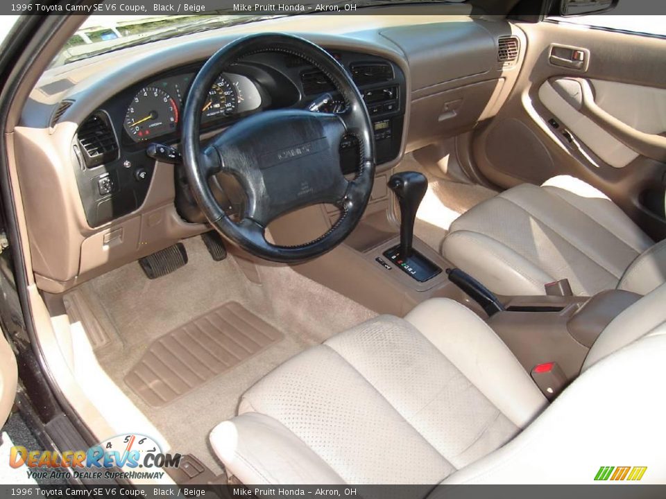 1996 Toyota Camry SE V6 Coupe Black / Beige Photo #22