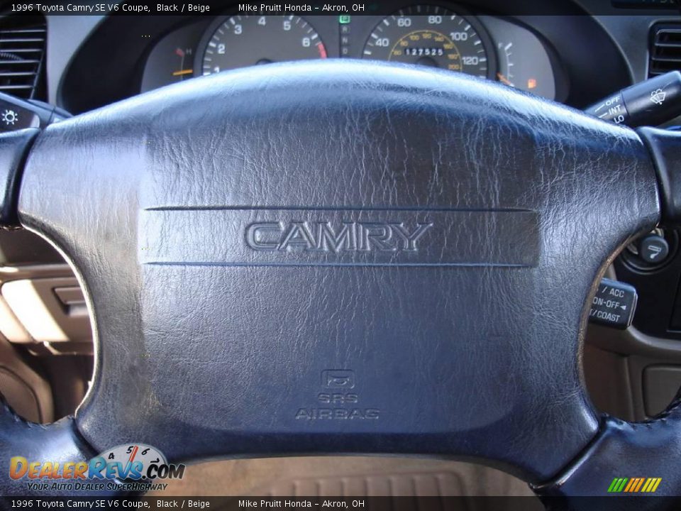 1996 Toyota Camry SE V6 Coupe Black / Beige Photo #25