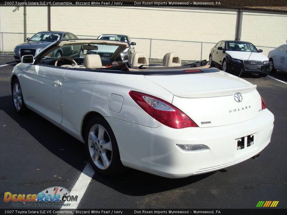 2007 Toyota Solara SLE V6 Convertible Blizzard White Pearl / Ivory Photo #9