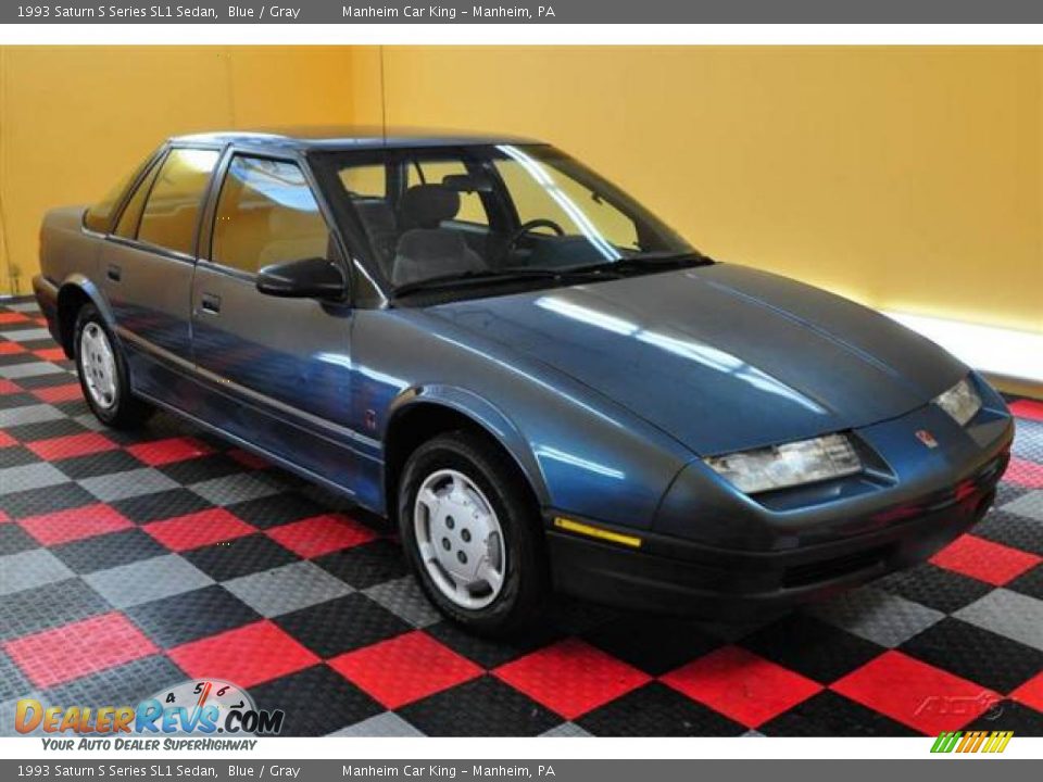 1993 Saturn S Series SL1 Sedan Blue / Gray Photo #1