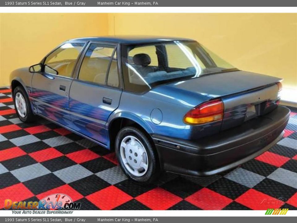 1993 Saturn S Series SL1 Sedan Blue / Gray Photo #4