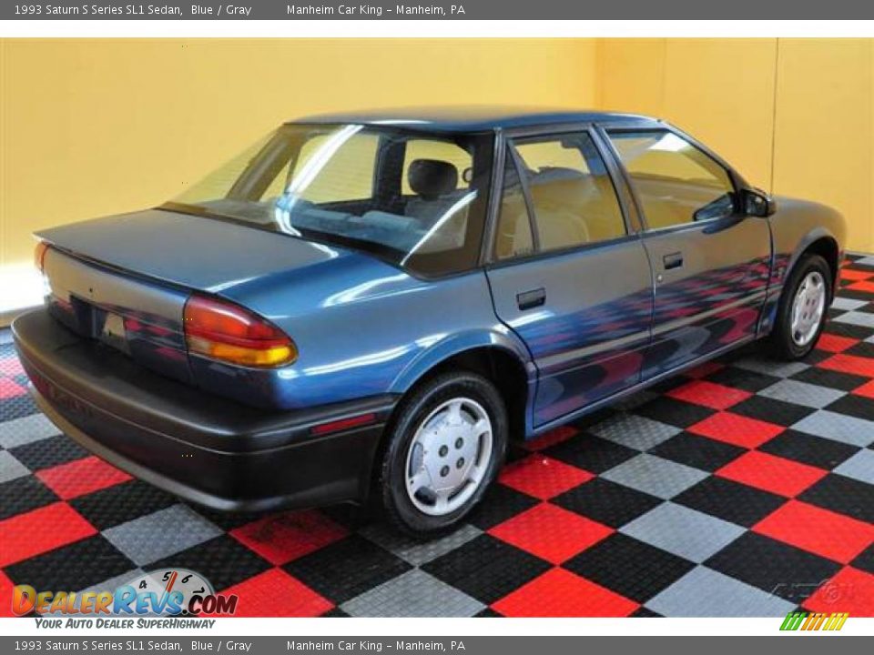 1993 Saturn S Series SL1 Sedan Blue / Gray Photo #6