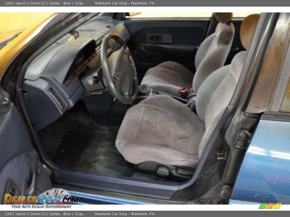 1993 Saturn S Series SL1 Sedan Blue / Gray Photo #8