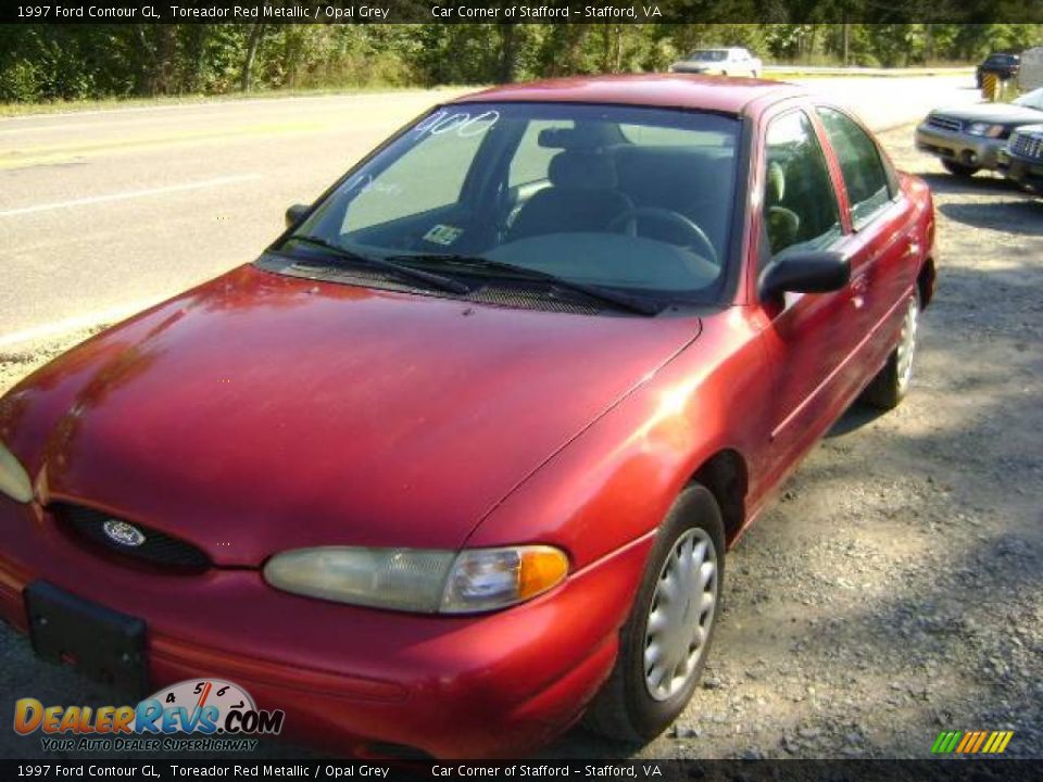 1997 Ford Contour GL Toreador Red Metallic / Opal Grey Photo #9