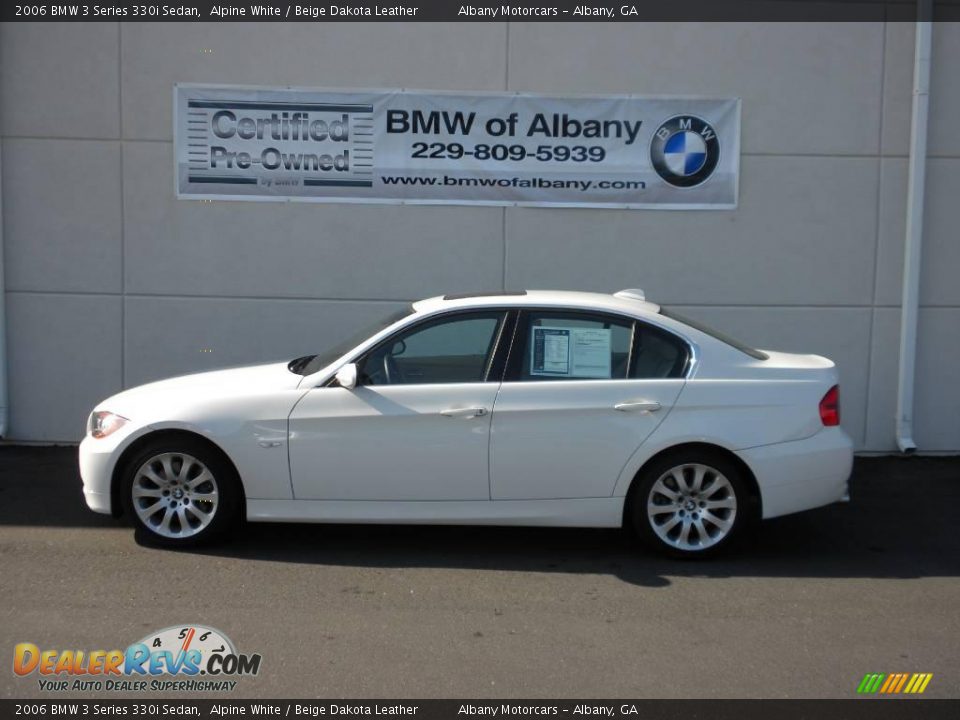 2006 BMW 3 Series 330i Sedan Alpine White / Beige Dakota Leather Photo #1