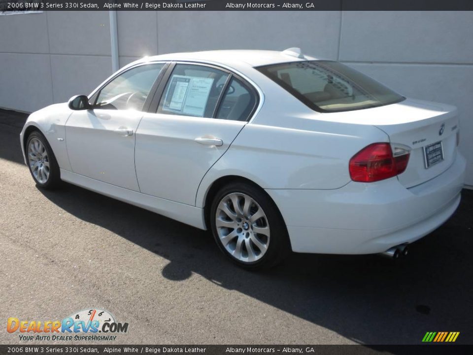 2006 BMW 3 Series 330i Sedan Alpine White / Beige Dakota Leather Photo #3