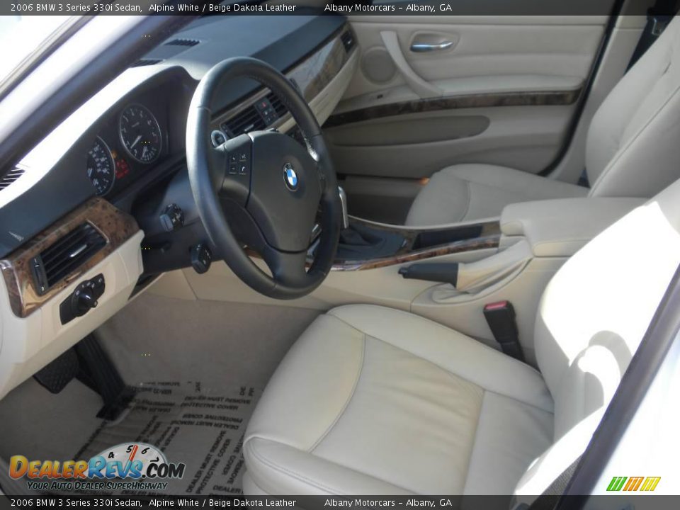 2006 BMW 3 Series 330i Sedan Alpine White / Beige Dakota Leather Photo #6