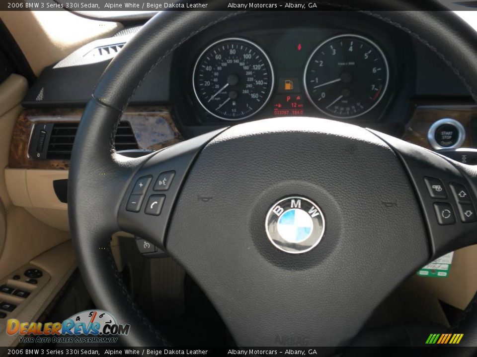 2006 BMW 3 Series 330i Sedan Alpine White / Beige Dakota Leather Photo #15