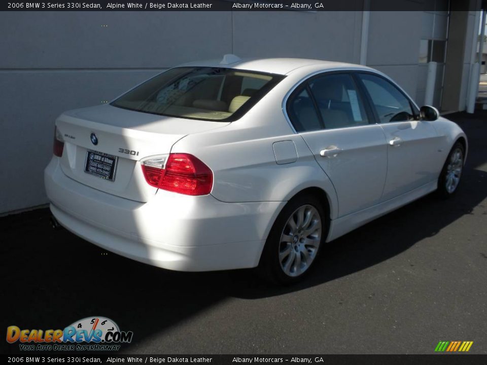 2006 BMW 3 Series 330i Sedan Alpine White / Beige Dakota Leather Photo #20
