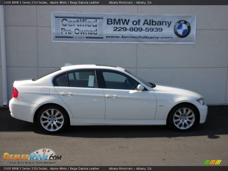 2006 BMW 3 Series 330i Sedan Alpine White / Beige Dakota Leather Photo #21