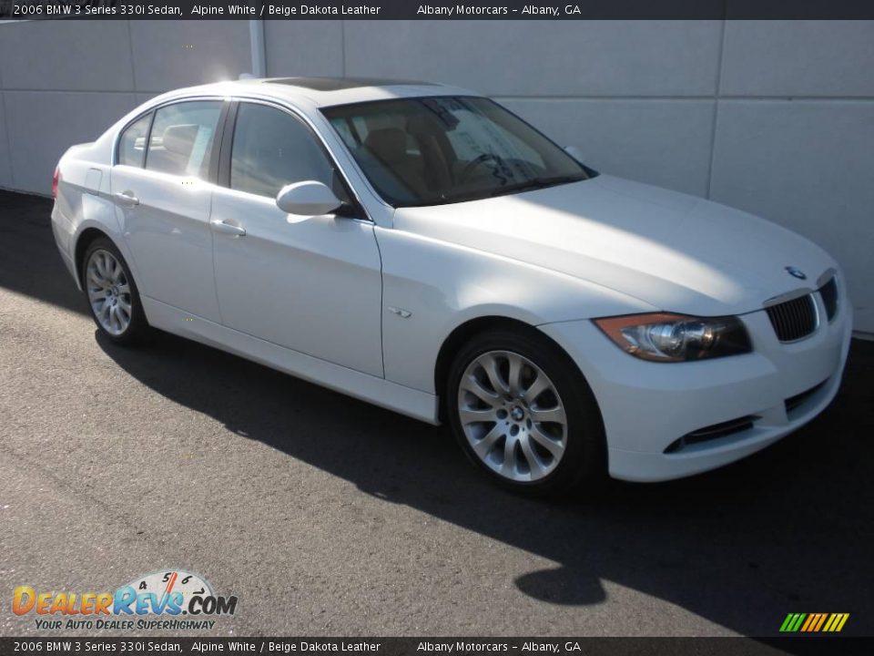 2006 BMW 3 Series 330i Sedan Alpine White / Beige Dakota Leather Photo #22