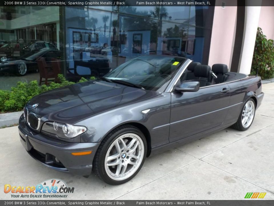 2006 BMW 3 Series 330i Convertible Sparkling Graphite Metallic / Black Photo #1