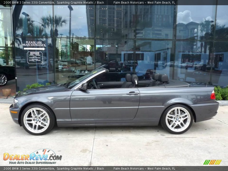2006 BMW 3 Series 330i Convertible Sparkling Graphite Metallic / Black Photo #3