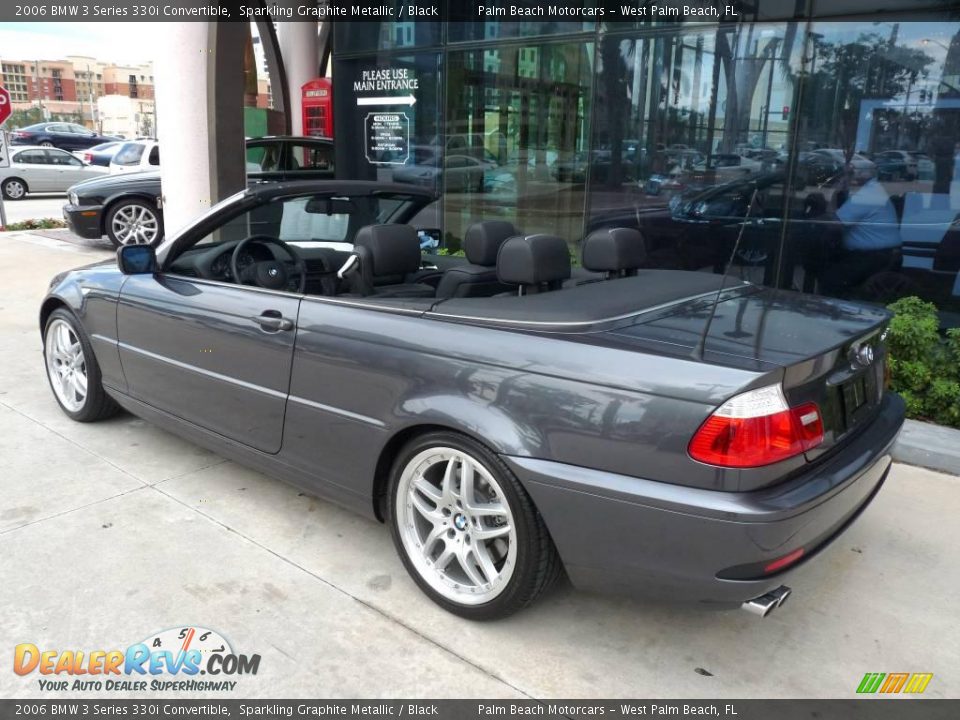 2006 BMW 3 Series 330i Convertible Sparkling Graphite Metallic / Black Photo #4