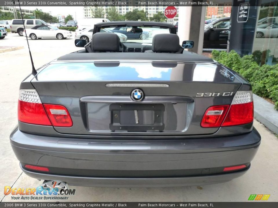 2006 BMW 3 Series 330i Convertible Sparkling Graphite Metallic / Black Photo #5