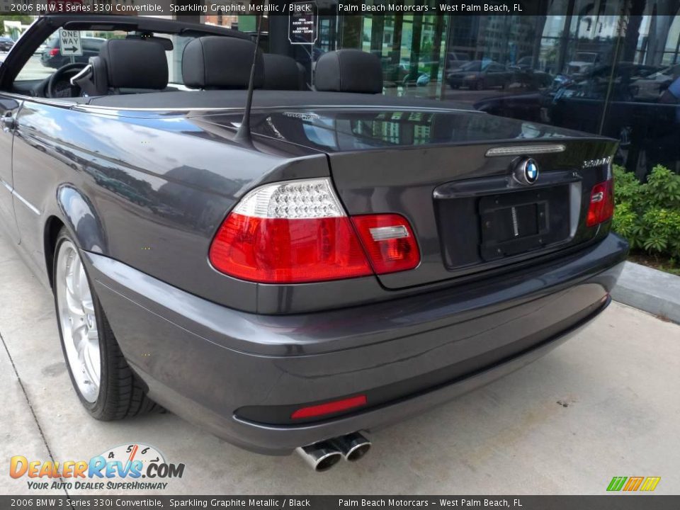 2006 BMW 3 Series 330i Convertible Sparkling Graphite Metallic / Black Photo #6